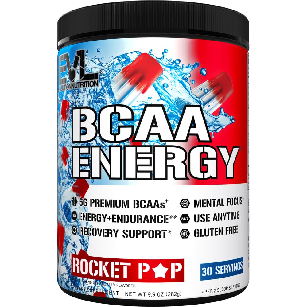 EVL BCAAs Amino Acids Powder - BCAA Energy Pre Workout Powder for Muscle Recovery Lean Growth and Endurance - Rehydrating Post Workout Recovery Drink with Natural Caffeine - Watermelon
