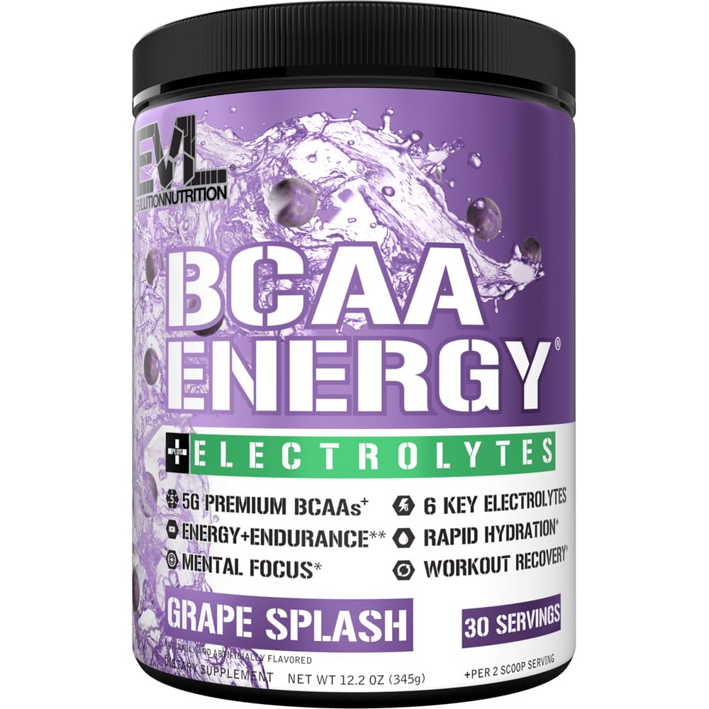 EVL BCAAs Amino Acids Powder - BCAA Energy Pre Workout Powder for Muscle Recovery Lean Growth and Endurance - Rehydrating Post Workout Recovery Drink with Natural Caffeine - Watermelon