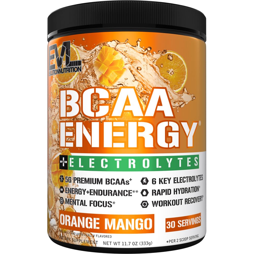 EVL BCAAs Amino Acids Powder - BCAA Energy Pre Workout Powder for Muscle Recovery Lean Growth and Endurance - Rehydrating Post Workout Recovery Drink with Natural Caffeine - Watermelon
