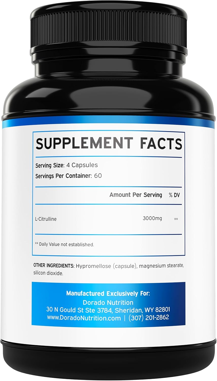 L Citrulline 3000mg Supplement (240 Capsules) Support L Arginine & Nitric Oxide Pills - L-Citrulline For Men & Women - Muscle Recovery & Pump Supplement - 3rd Party Tested, Vegan, Non-GMO - USA Made