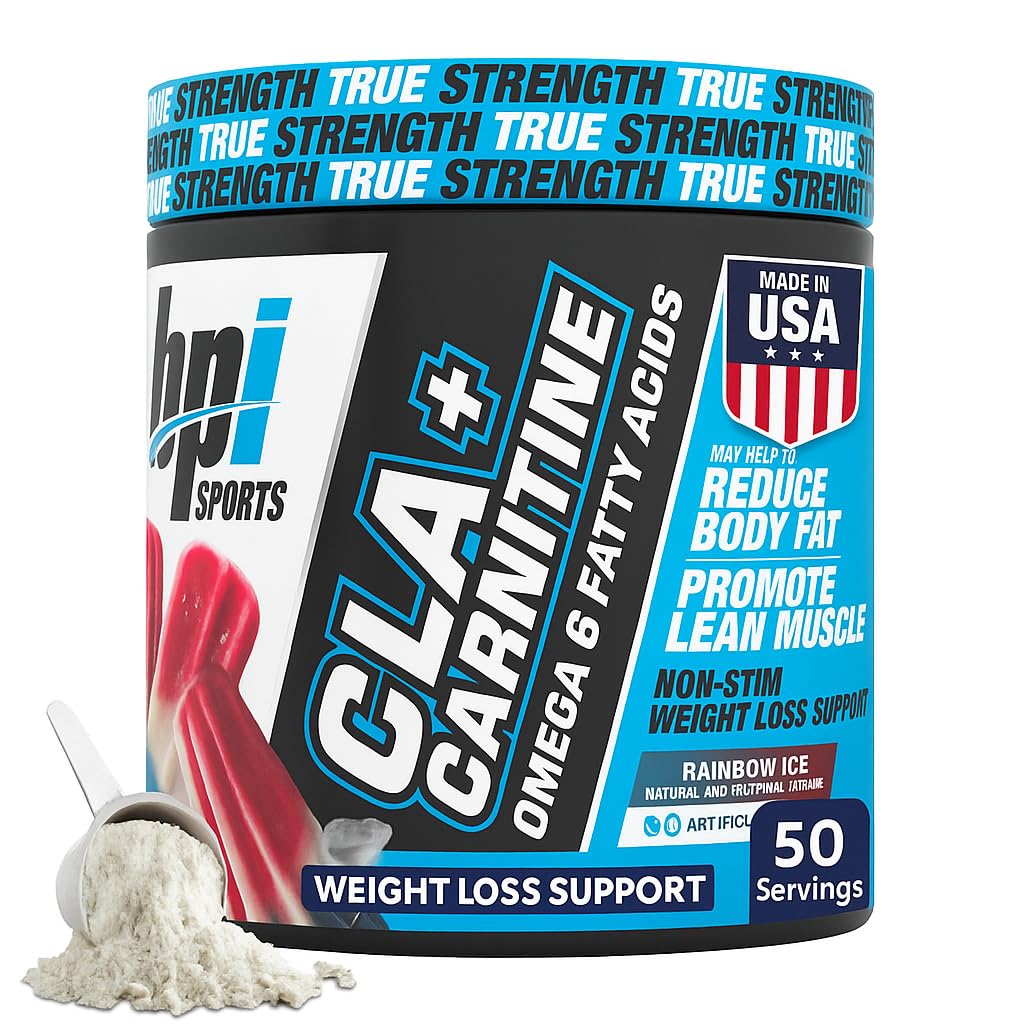 BPI Sports CLA+Carnitine – CLA L Carnitine & Linoleic Acid – L Carnitine Supplement for Weight Loss, Metabolism & Lean Muscle – Caffeine Free – Watermelon Freeze – 50 Servings – 12.34 oz