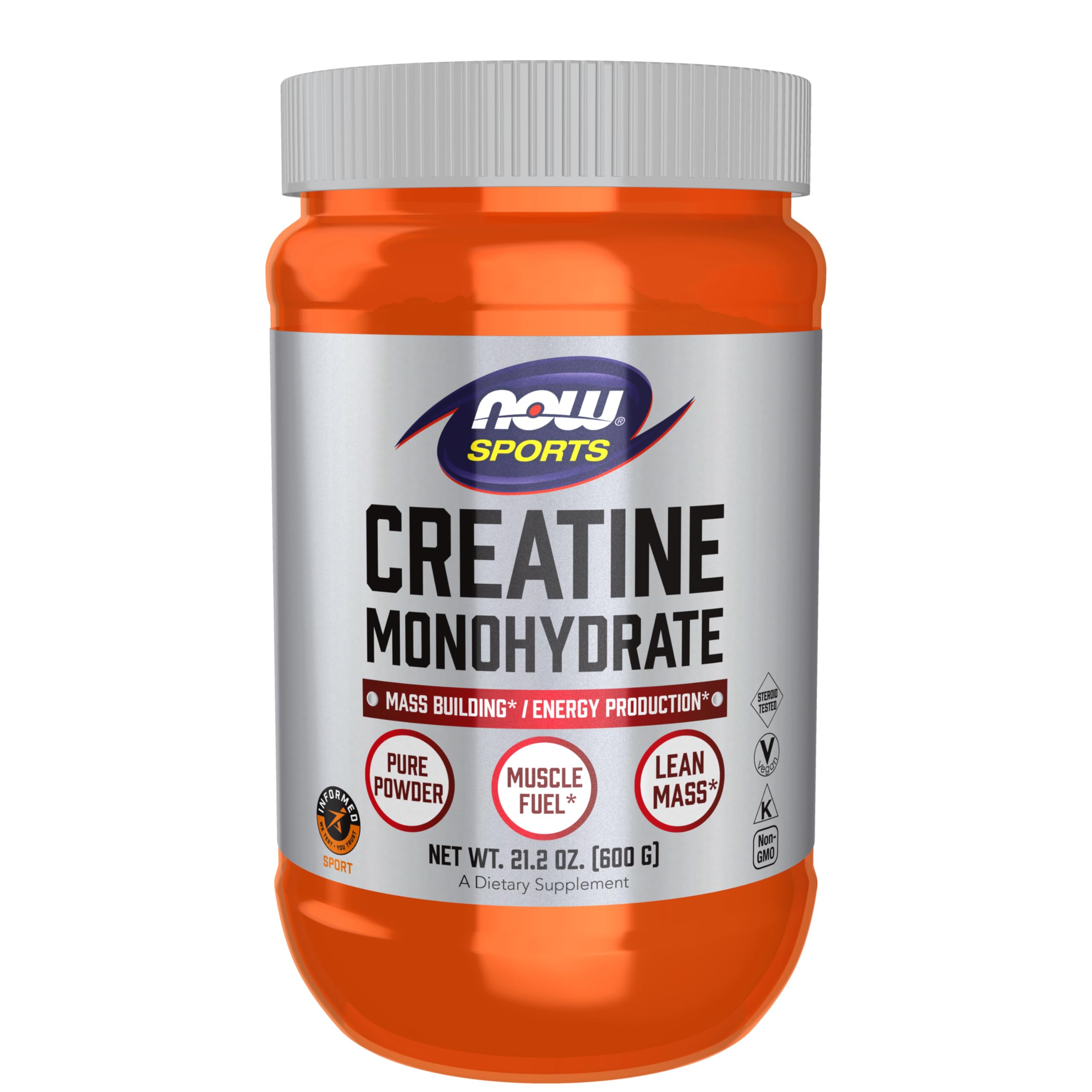 NOW Foods Sports Nutrition, Creatine Monohydrate Powder, Mass Building*/Energy Production*, 8-Ounce