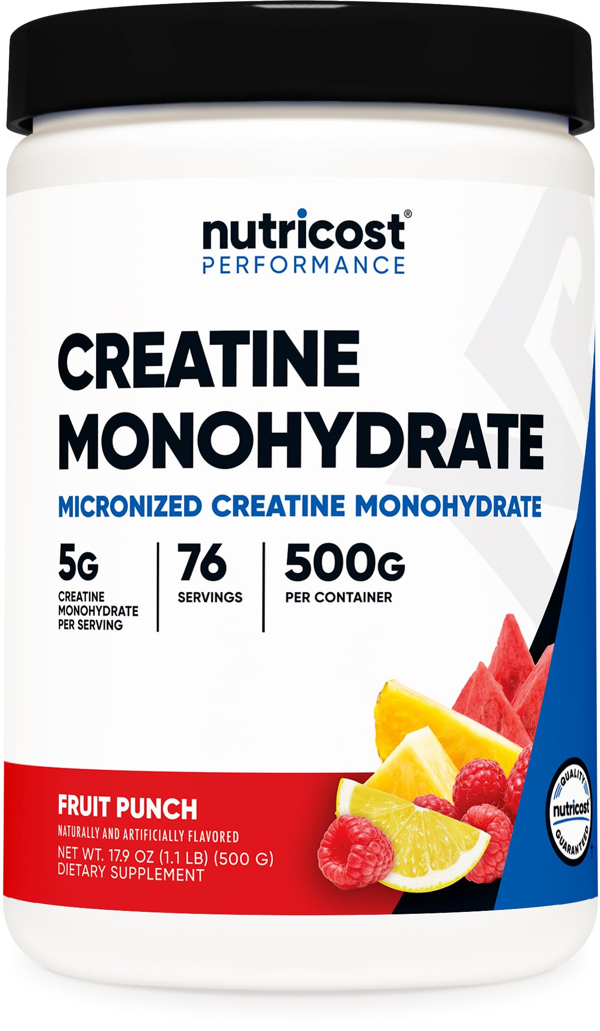 Nutricost Creatine Monohydrate Micronized Powder 500G, 5000mg Per Serv (5g) - 100 Servings, 17.9 Oz
