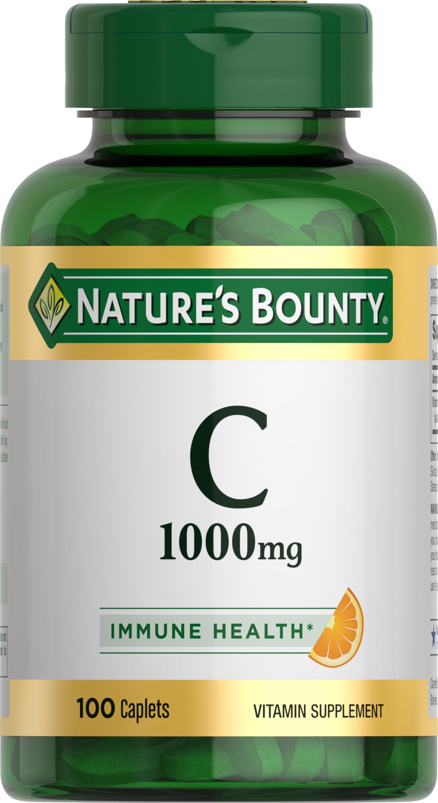 Nature's Bounty Vitamin C 1000mg, Supports Immune and Antioxidant Health, Vitamin C Supplement, 1 Per Day, 300 Vegetarian Caplets
