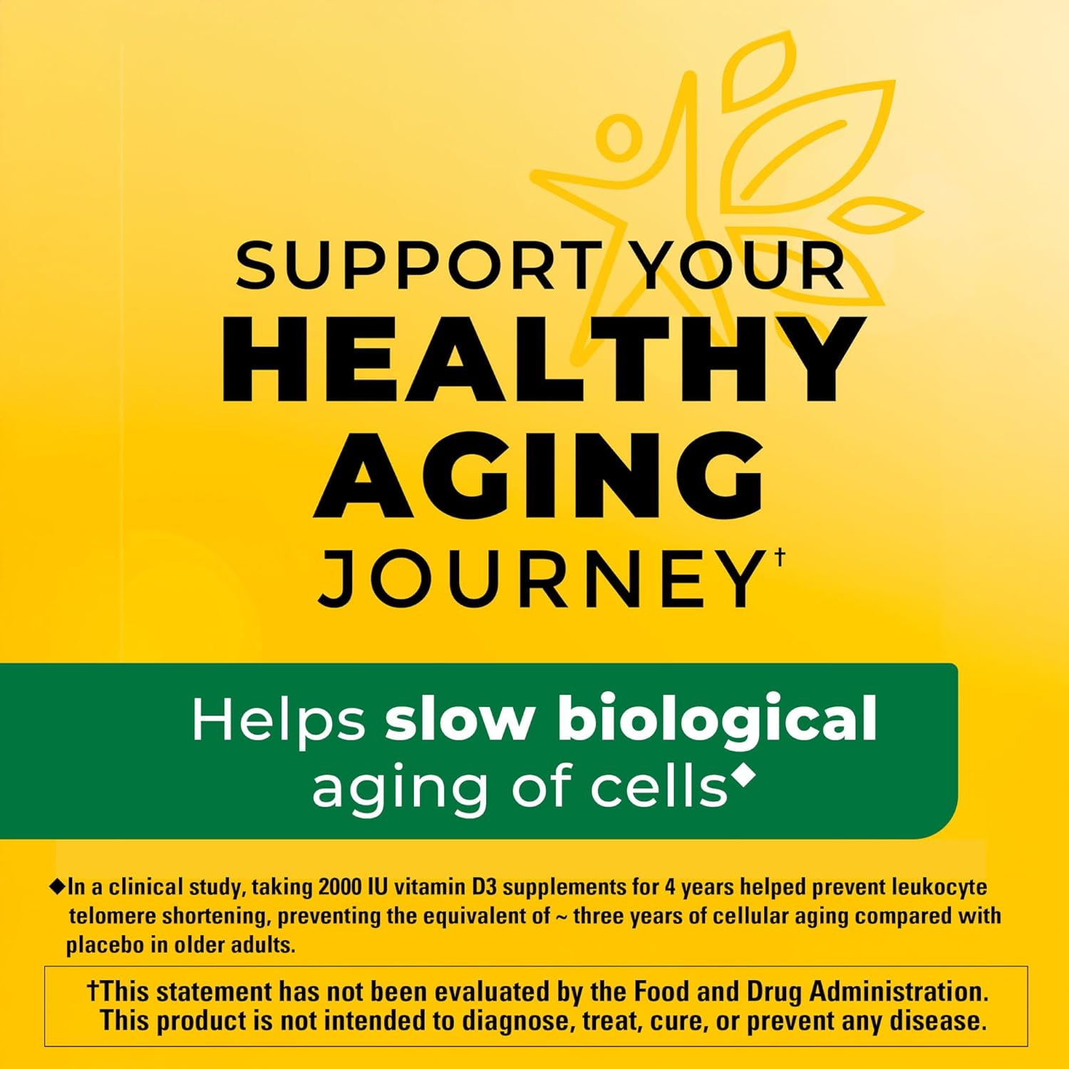 Nature Made Vitamin D3 2000 IU (50 mcg), Vitamin D Supplement for Bone, Teeth, Muscle and Immune Health Support, 250 Softgels, 250 Day Supply