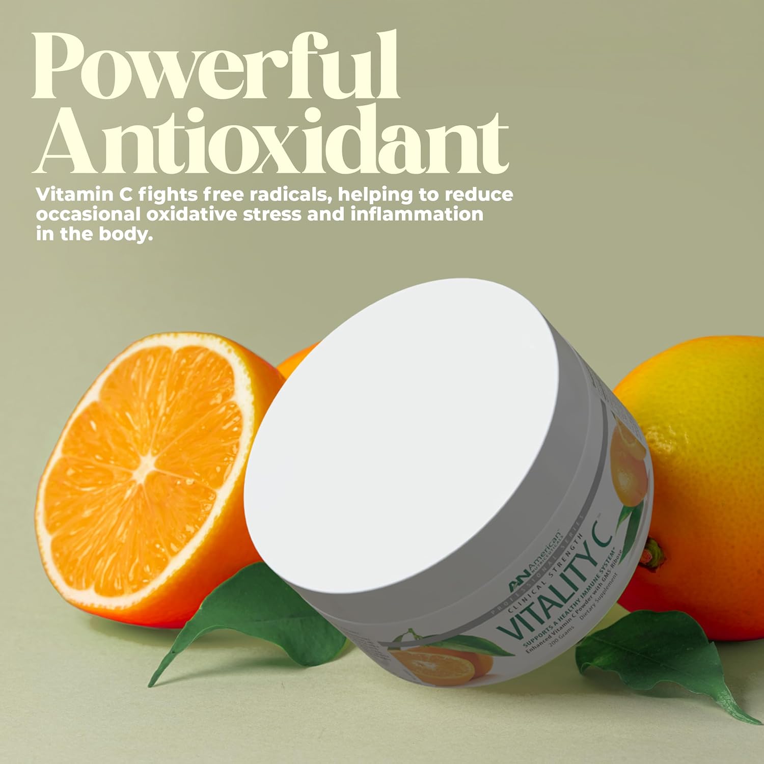 American Nutriceuticals - Vitamin C Powder - Supplement for Immune Support - Natural, Sugar Free -Non-Acidic - 4000mg