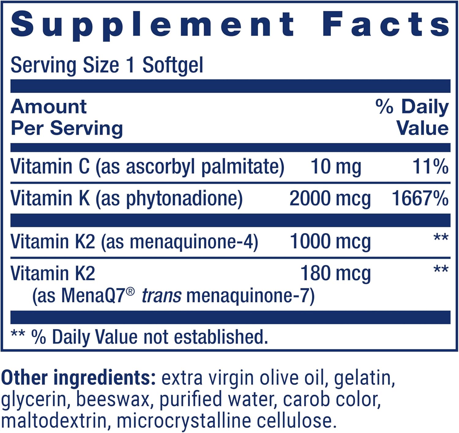 Life Extension Super K, Vitamin K1, Vitamin K2 mk-7, Vitamin K2 mk-4, Heart Health, arterial Health, Calcium Balance, 3-Month Supply, Gluten-Free, 1 Daily, Non-GMO, 90 softgels