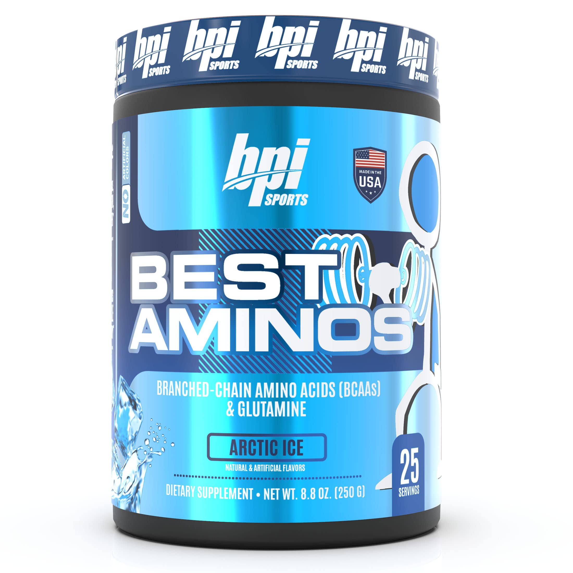 BPI Sports Best Aminos - BCAA Powder Post Workout & Glutamine Recovery Drink with Branched Chain Amino Acids for Hydration & Recovery, for Men & Women - Fruit Punch - 25 Servings