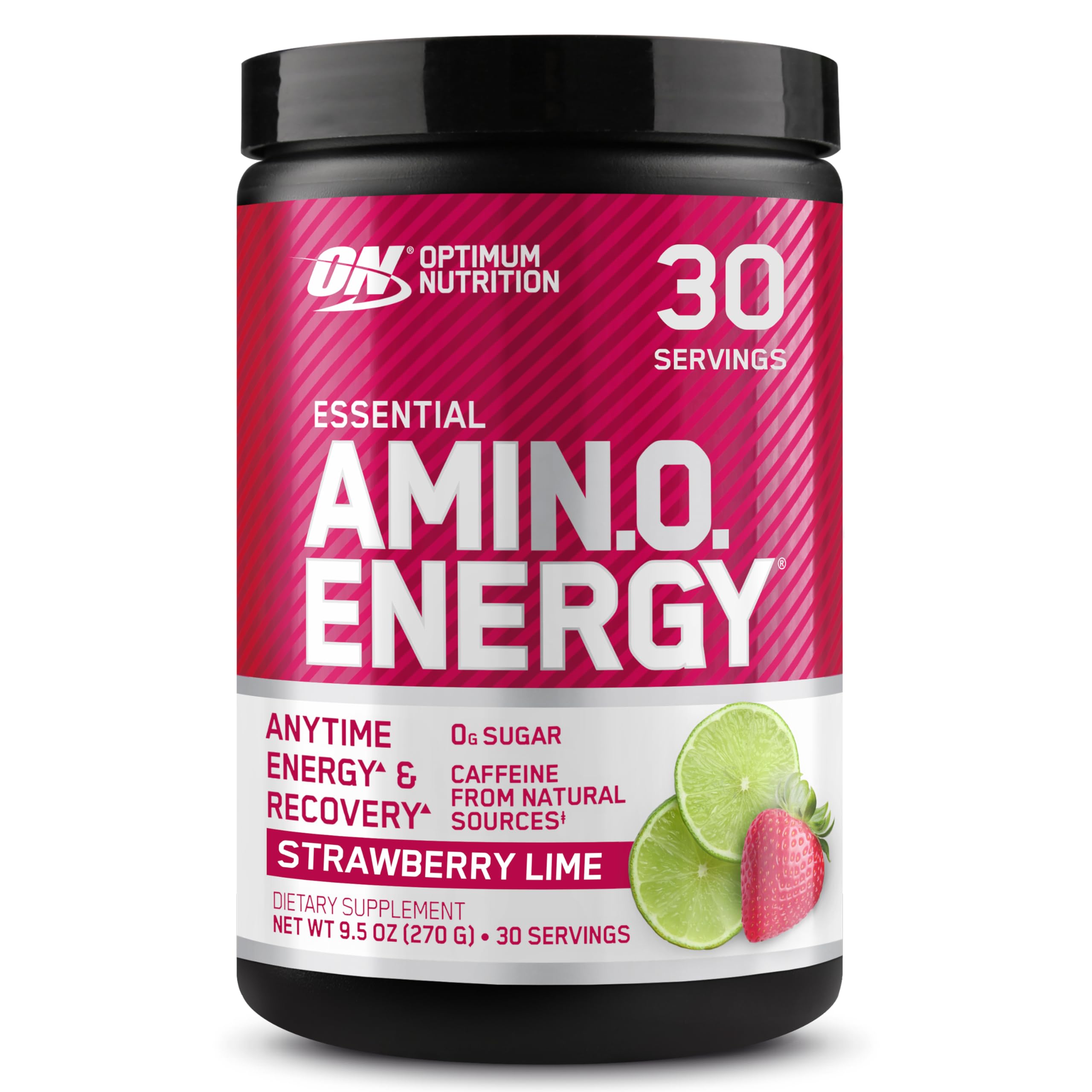 Optimum Nutrition Amino Energy - Pre Workout with Green Tea, BCAA, Amino Acids, Keto Friendly, Green Coffee Extract, Energy Powder - Concord Grape, 30 Servings