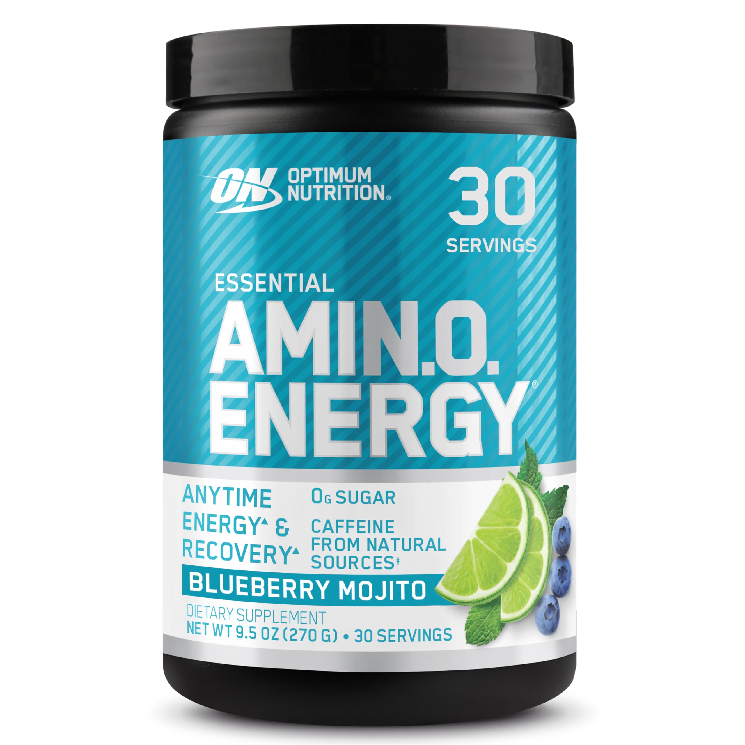 Optimum Nutrition Amino Energy - Pre Workout with Green Tea, BCAA, Amino Acids, Keto Friendly, Green Coffee Extract, Energy Powder - Concord Grape, 30 Servings