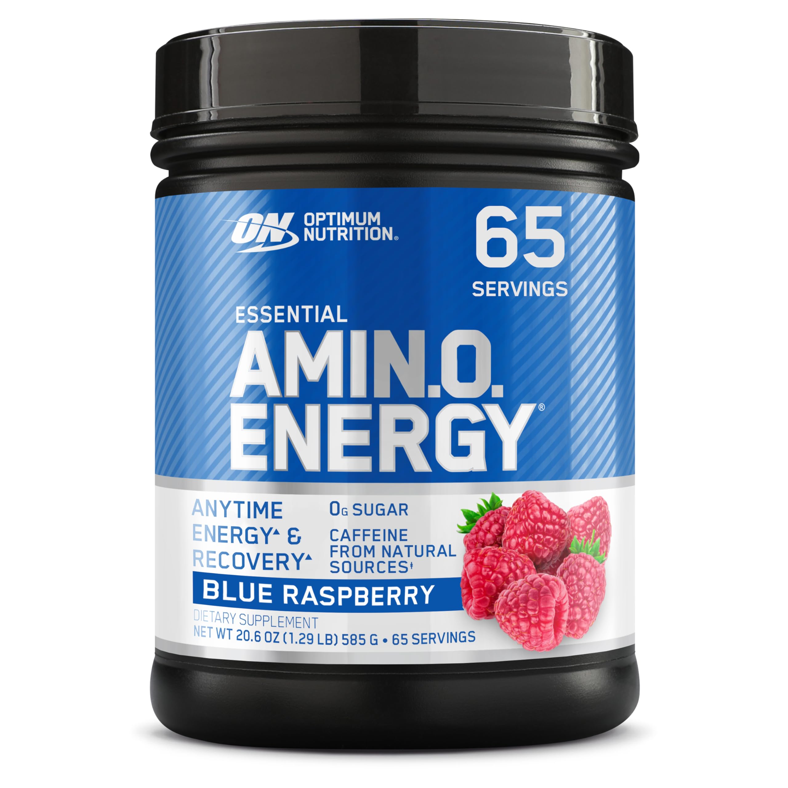 Optimum Nutrition Amino Energy - Pre Workout with Green Tea, BCAA, Amino Acids, Keto Friendly, Green Coffee Extract, Energy Powder - Concord Grape, 30 Servings