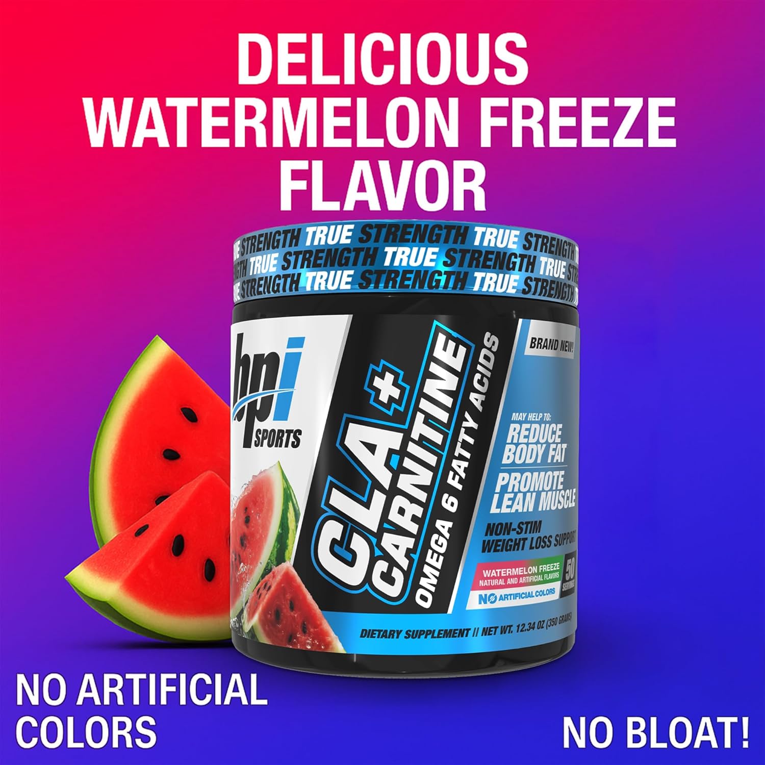 BPI Sports CLA+Carnitine – CLA L Carnitine & Linoleic Acid – L Carnitine Supplement for Weight Loss, Metabolism & Lean Muscle – Caffeine Free – Watermelon Freeze – 50 Servings – 12.34 oz
