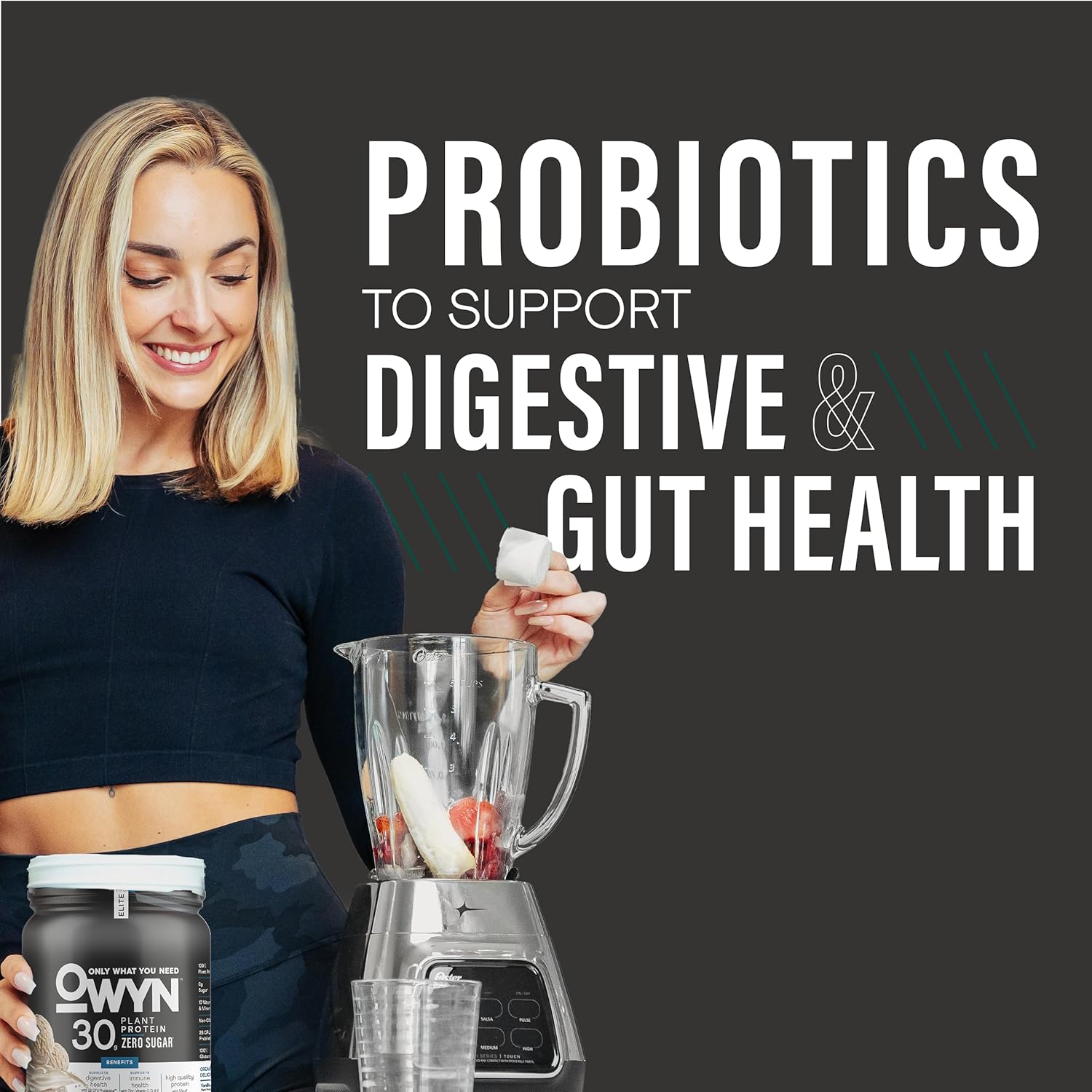 OWYN Only What You Need Pro Elite High Protein Powder, 30g Vegan Protein for Workout Recovery, Delicious Smooth Taste, Zero Sugar, Low Net Carbs, Vanilla, 12 Servings (1.32 LB)