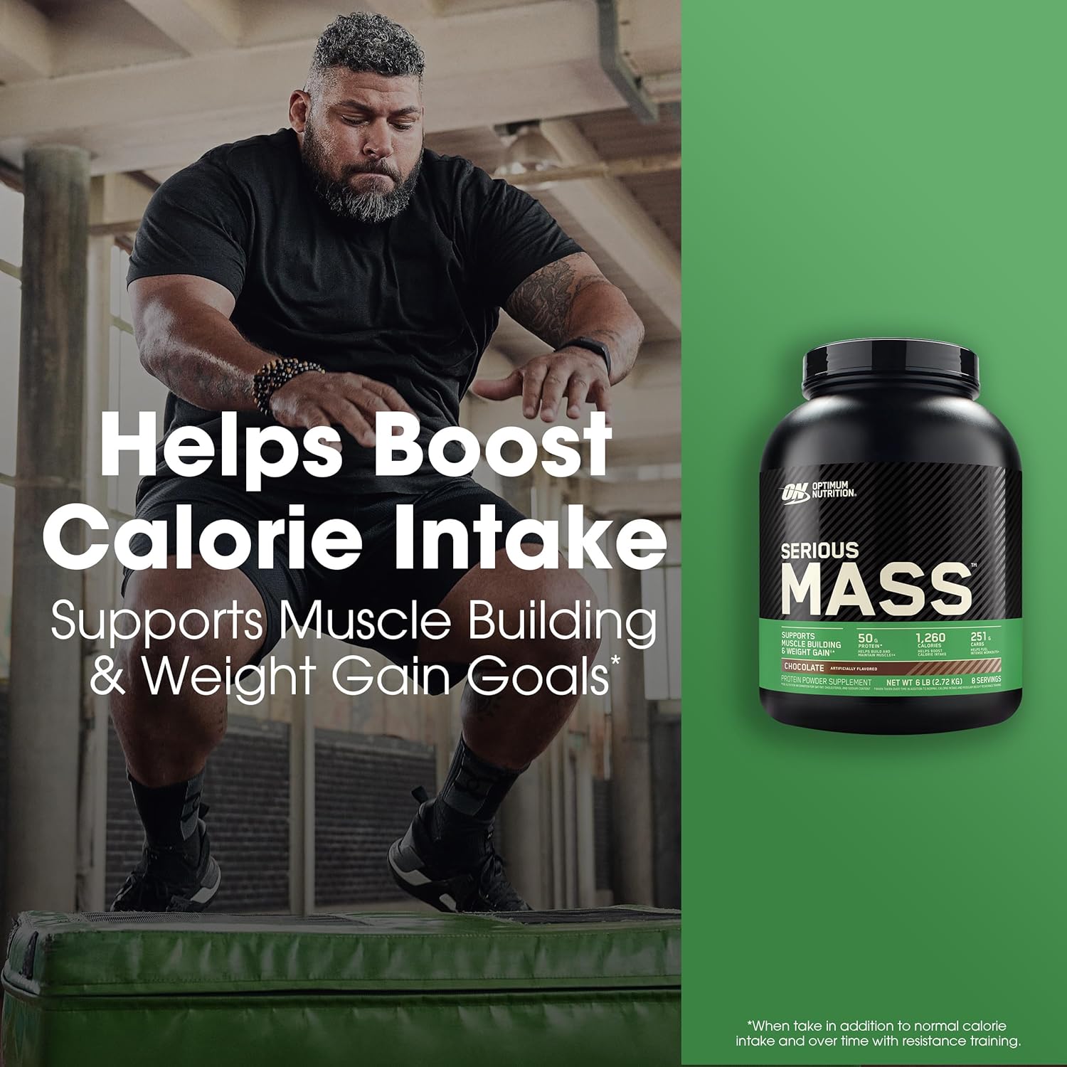 Optimum Nutrition Serious Mass, Weight Gainer Protein Powder, Mass Gainer, Vitamin C and Zinc for Immune Support, Creatine, Chocolate, 6 Pound (Packaging May Vary)