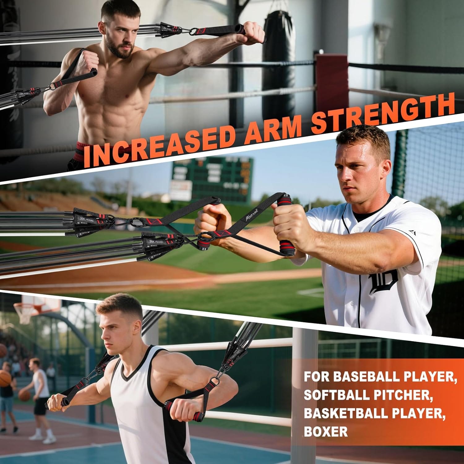 Bandas de Resistencia, Bandas de Ejercicio con Asas, Bandas de Fitness, Bandas de Entrenamiento