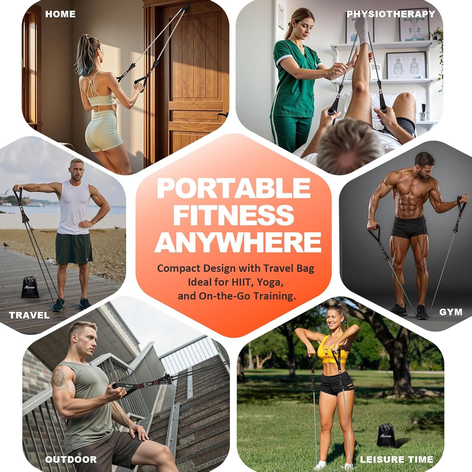 Bandas de Resistencia, Bandas de Ejercicio con Asas, Bandas de Fitness, Bandas de Entrenamiento