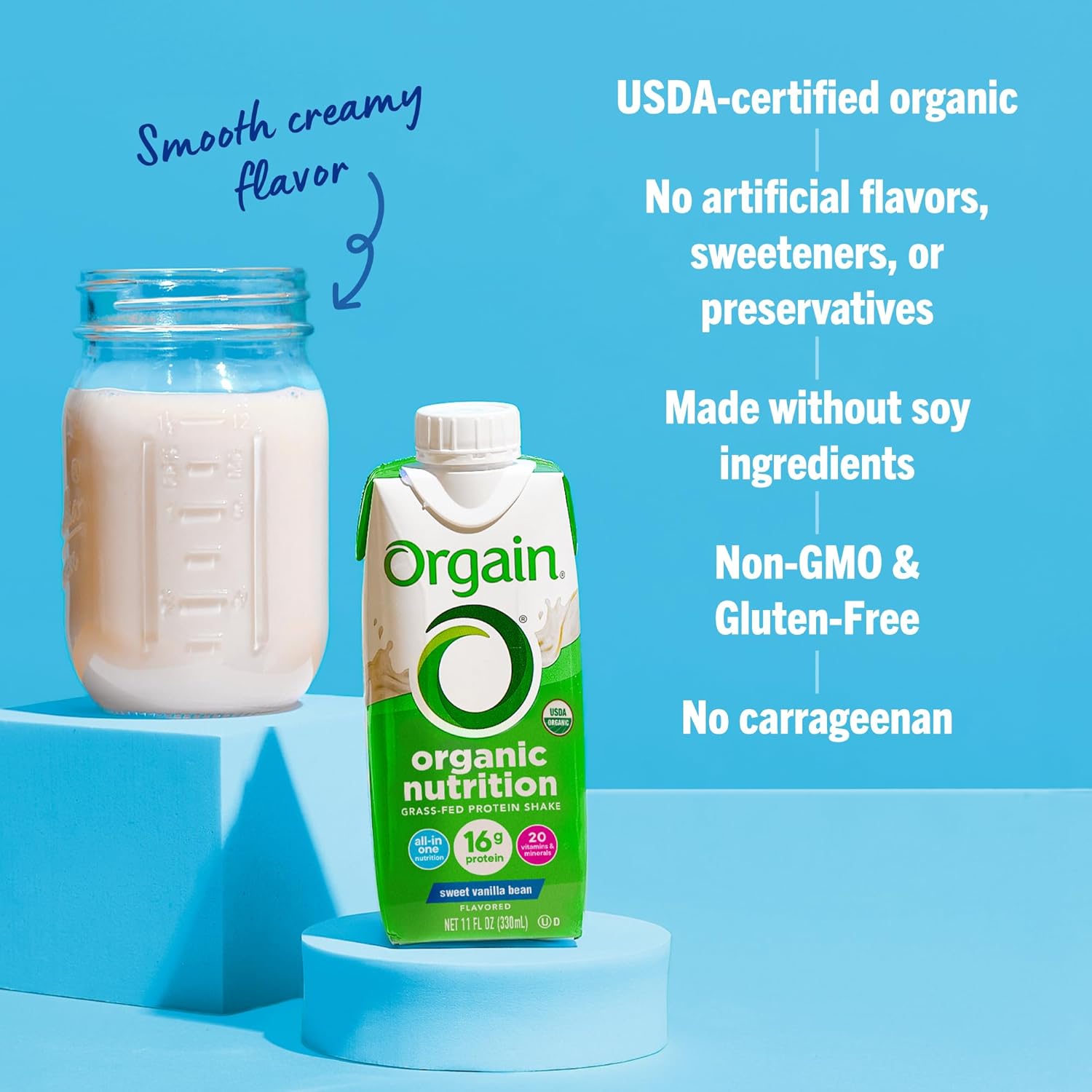 Orgain Batido de Proteína Nutricional Orgánico 16 g Proteína de suero - 12 Embalaje