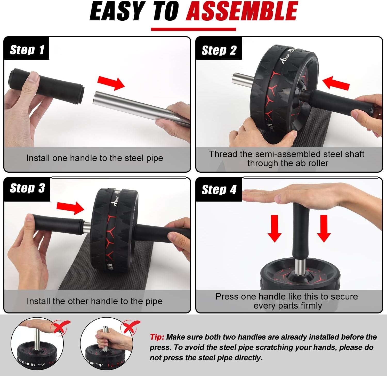 Rueda de Rodillos, Equipo de Entrenamiento de Abdominales Para Abdominales