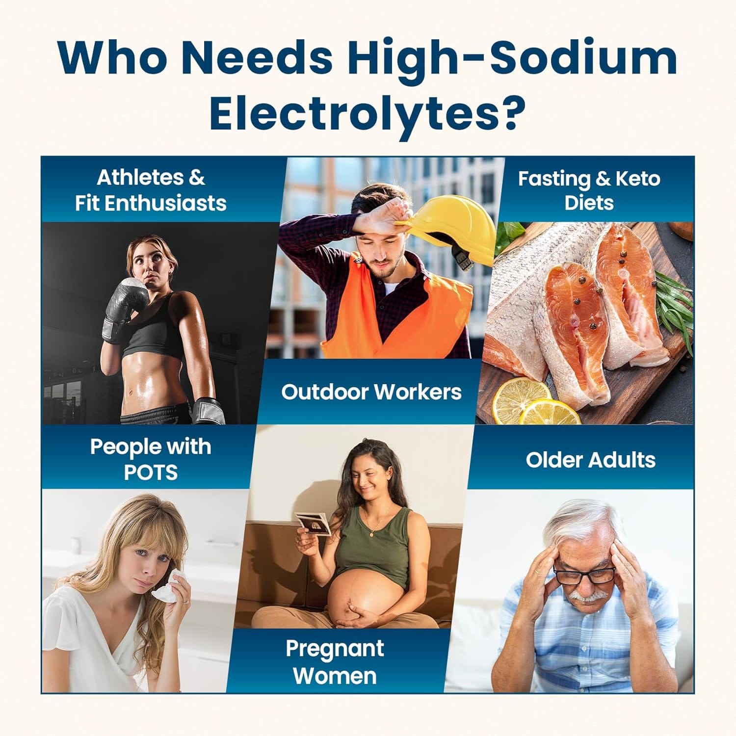 Venture Pal Sobres De Electrolitos En Polvo Sin Azúcar Y Con Alto Contenido De Sodio - 16 Sobres