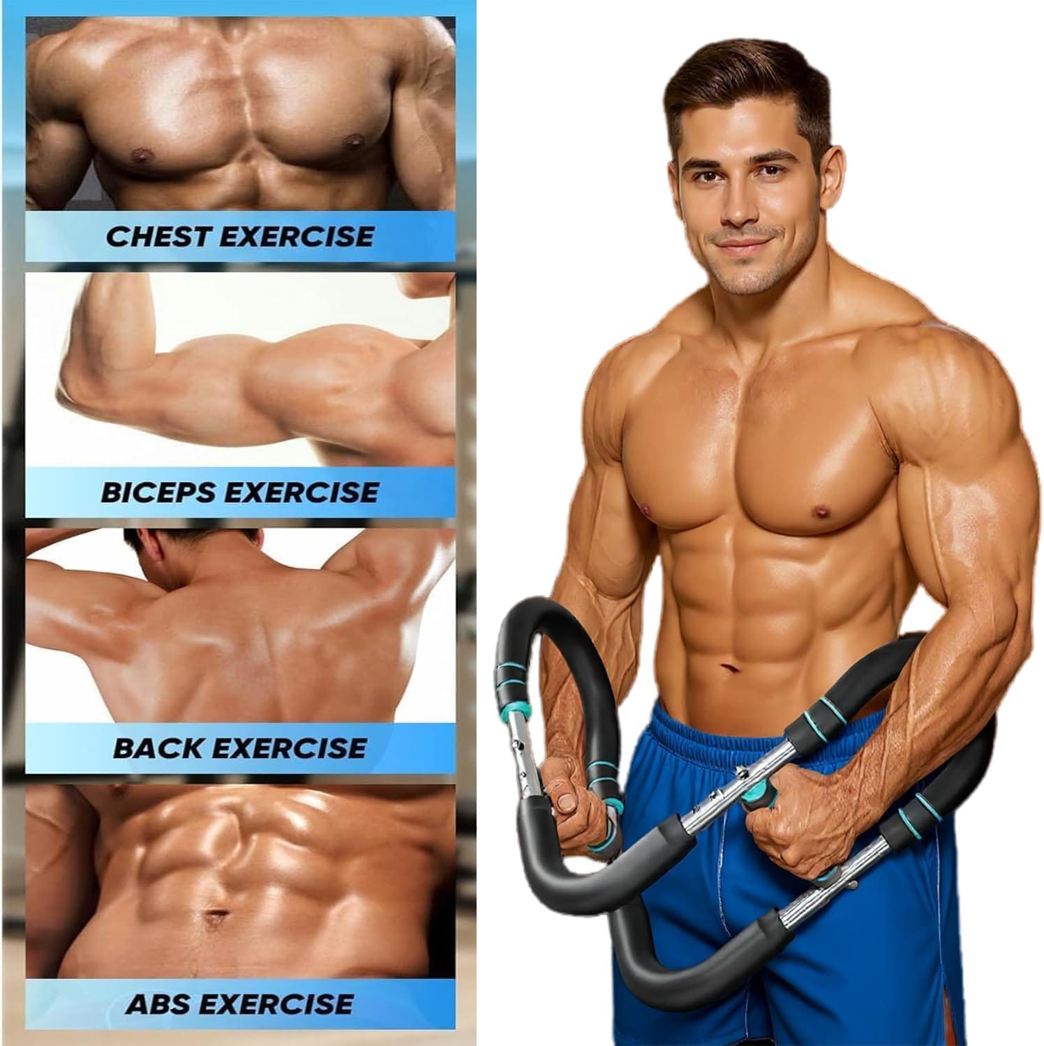 Entrenador de Brazo Twister, Equipo de Entrenamiento de Pecho Ajustable de 40-120 lb